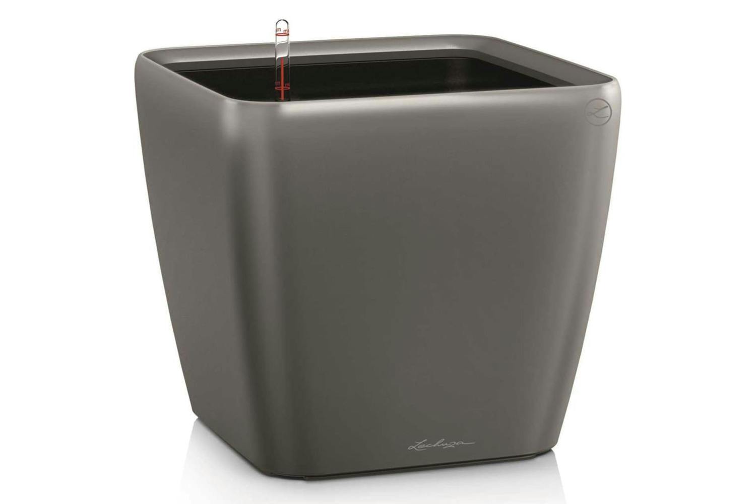 Lechuza 421479 Planter Quadro 35 Ls All-in-one Charcoal 16163