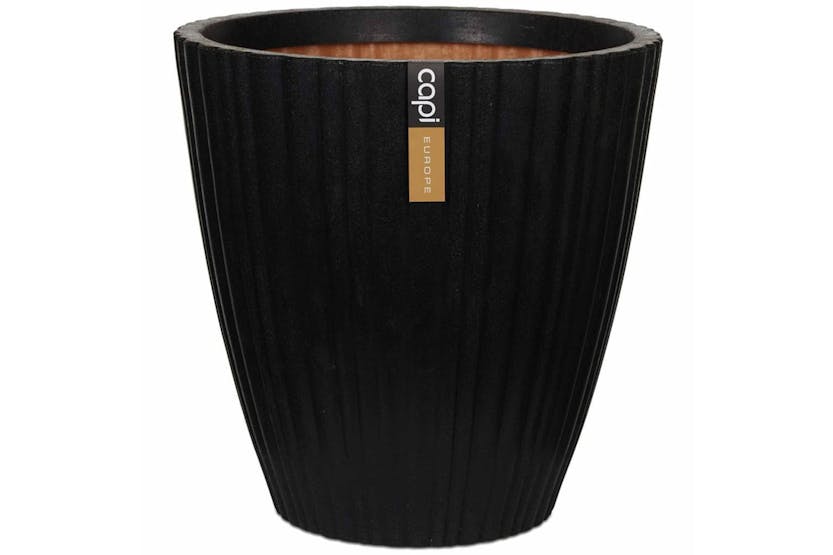 Capi 424326 Vase Urban Tube Tapered 40x40 Cm Black Kblt801
