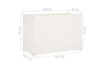 Vidaxl 810735 Garden Planter White 100x50x70 Cm Solid Pinewood