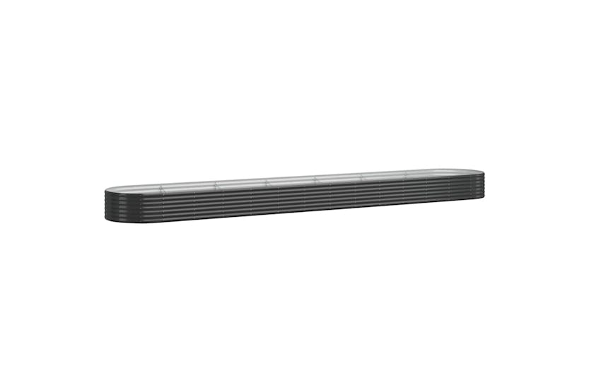 Vidaxl 319016 Garden Raised Bed Powder-coated Steel 544x100x36 Cm Anthracite