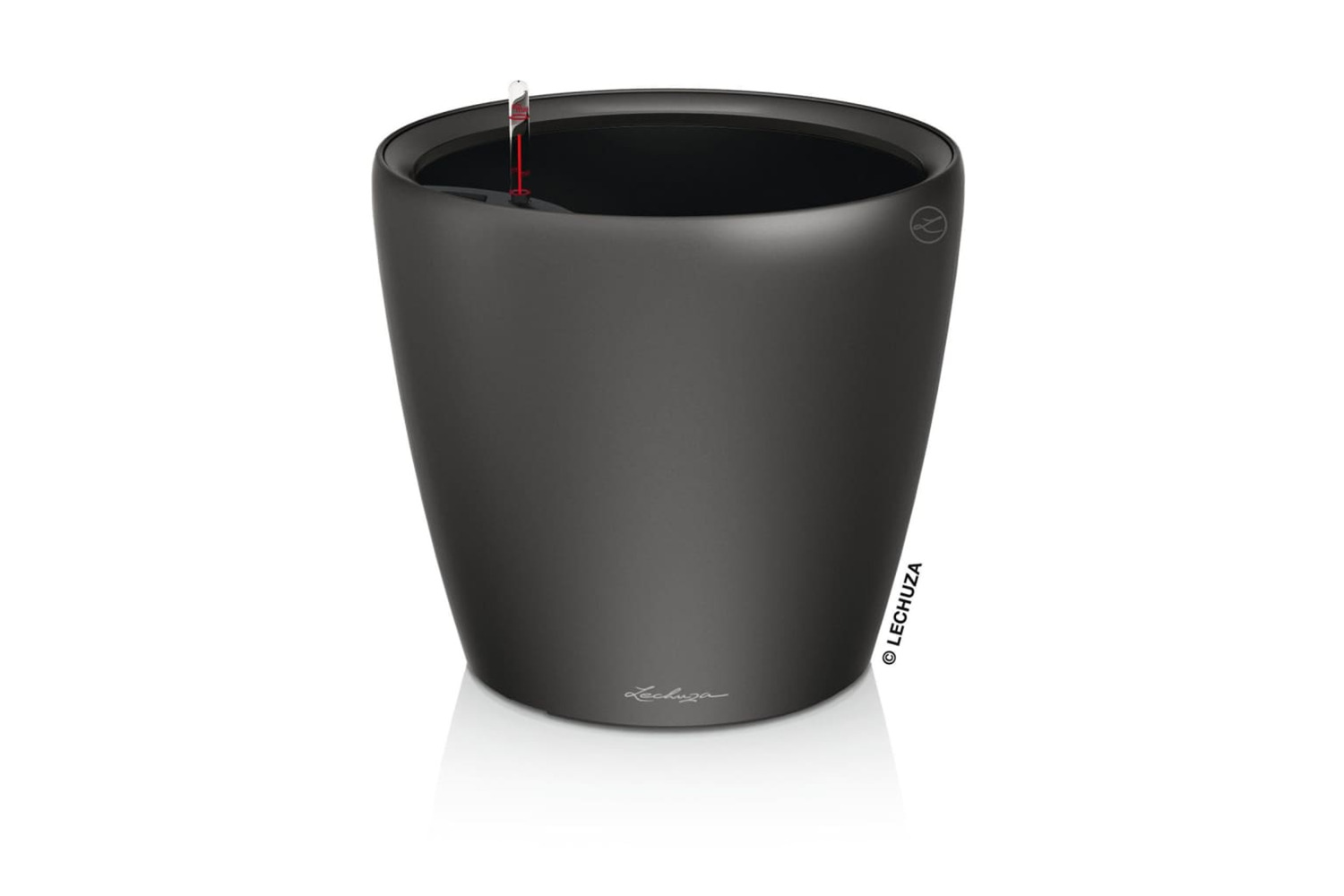 Lechuza 442094 Table Planter Classico Ls 21 All-in-one Charcoal Metallic