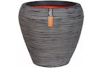 Capi 424216 Vase Nature Rib Tapered 42x38 Cm Anthracite Kofz362