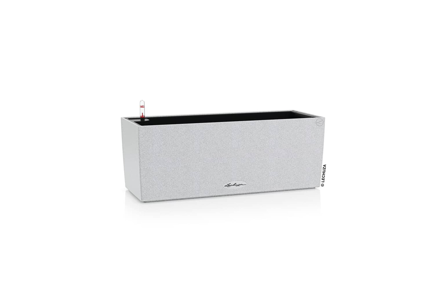 Lechuza 442091 Planter Balconera Stone 50 All-in-one Quartz White