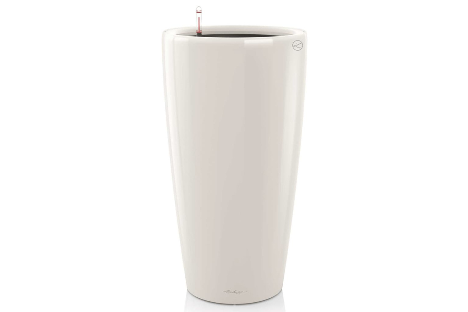 Lechuza Planter Rondo 32 All-in-one High-gloss White 15780