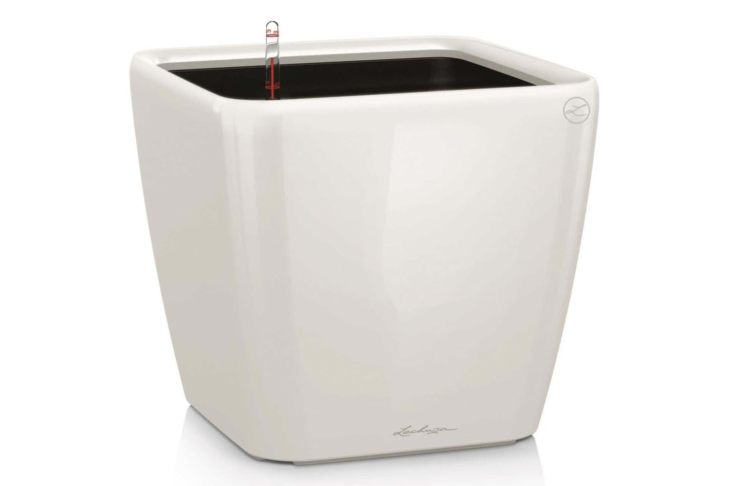 Lechuza 421478 Planter Quadro 35 Ls All-in-one High-gloss White 16160