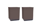 Vidaxl 364184 Planters 2 Pcs Brown 30x30x37 Cm Polypropylene