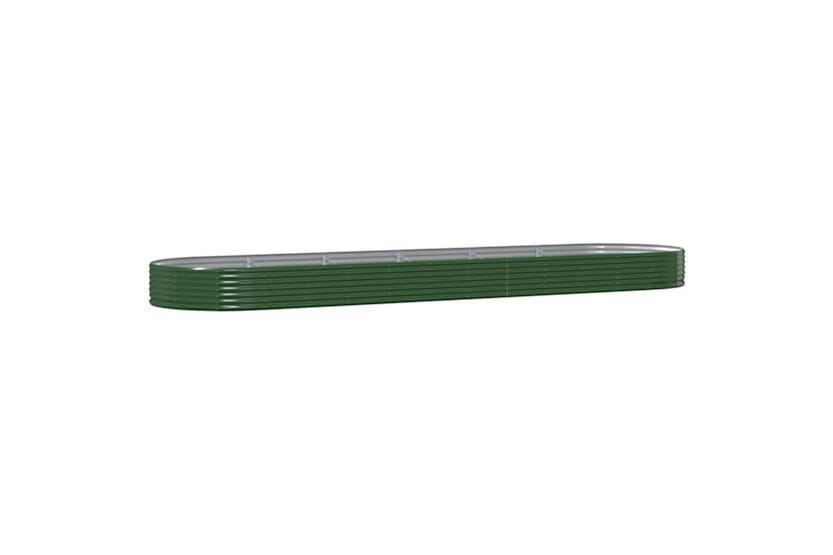 Vidaxl 319043 Garden Raised Bed Powder-coated Steel 523x140x36 Cm Green