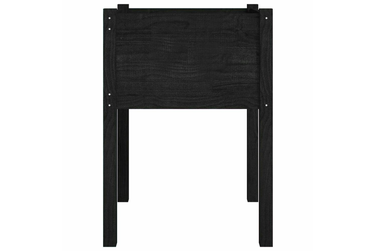 Vidaxl 810807 Garden Planter Black 50x50x70 Cm Solid Pinewood