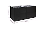 Vidaxl 319174 Garden Planter Black 157x80x80 Cm Poly Rattan