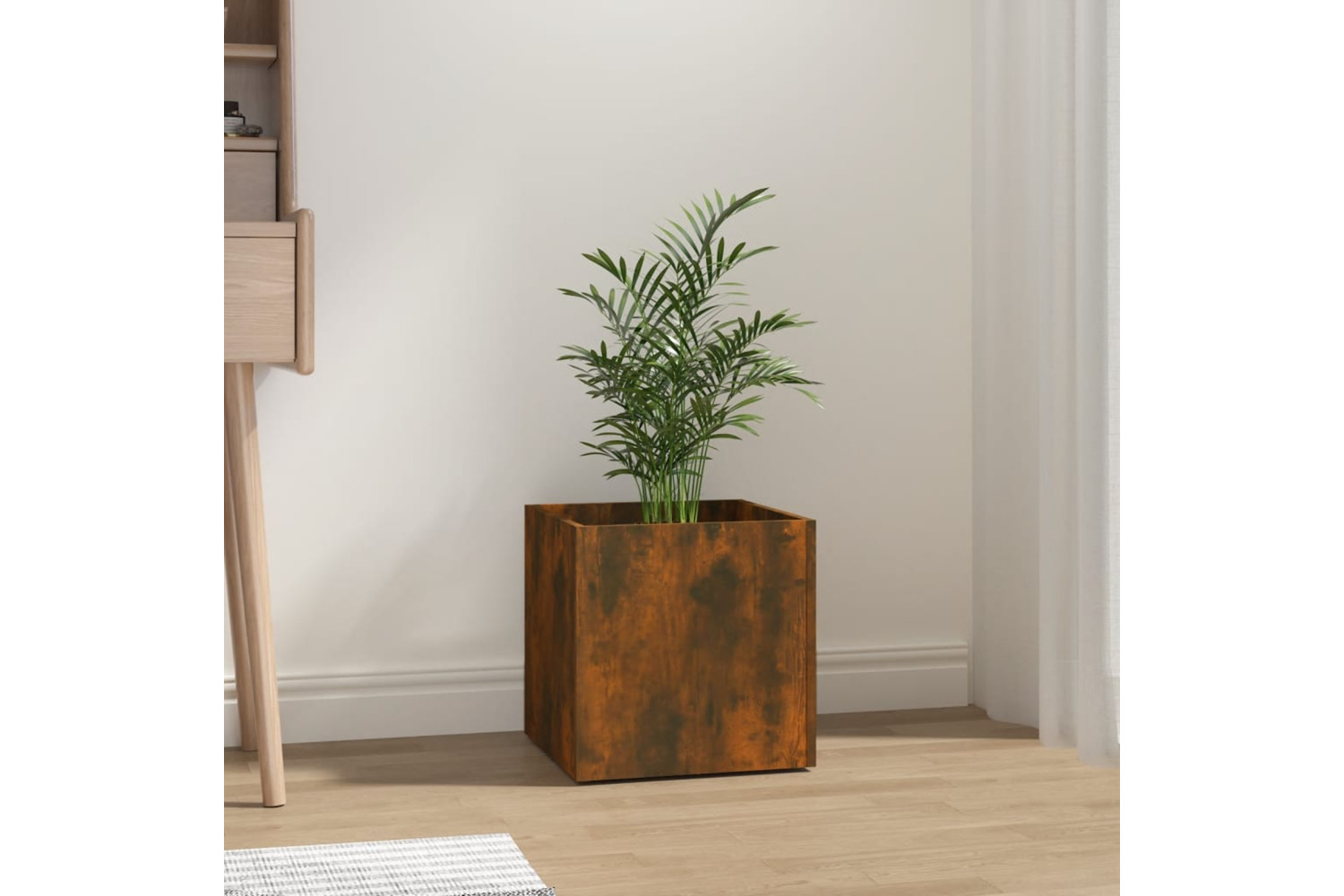 vidaXL 820499 Planter Box Smoked Oak 40x40x40cm Engineered Wood