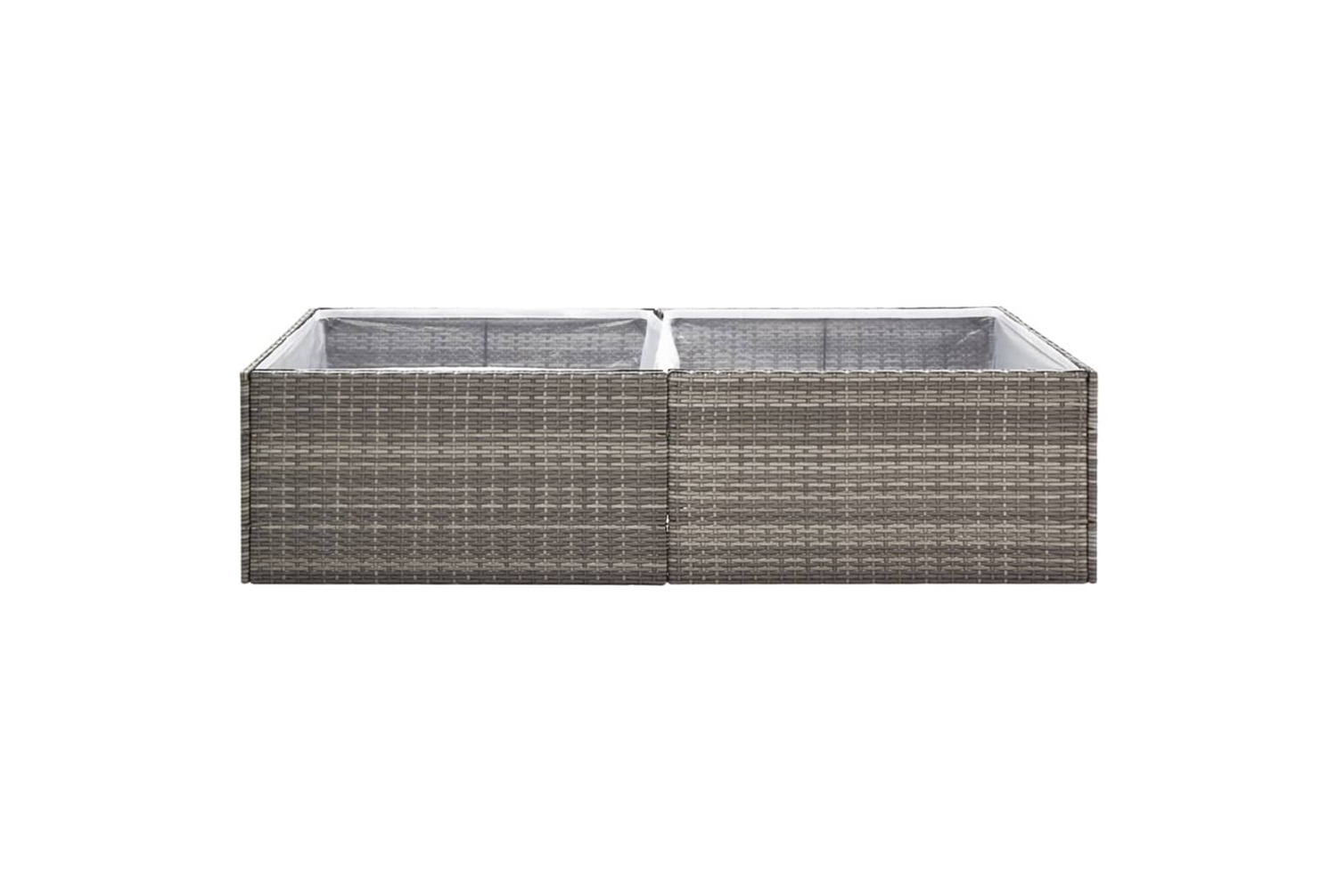 vidaXL 319176 Garden Planter Grey 157x80x40cm Poly Rattan