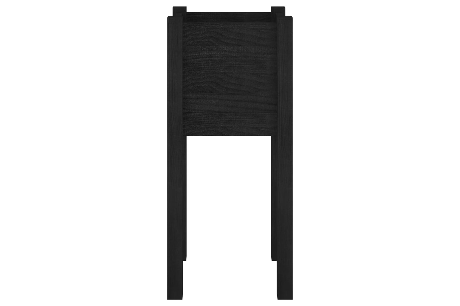 vidaXL 810787 Garden Planter Black 31x31x70cm Solid Pinewood