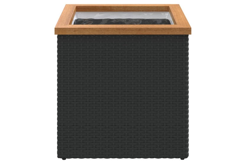 Vidaxl 319414 Planter Black 40x40x40 Cm Poly Rattan