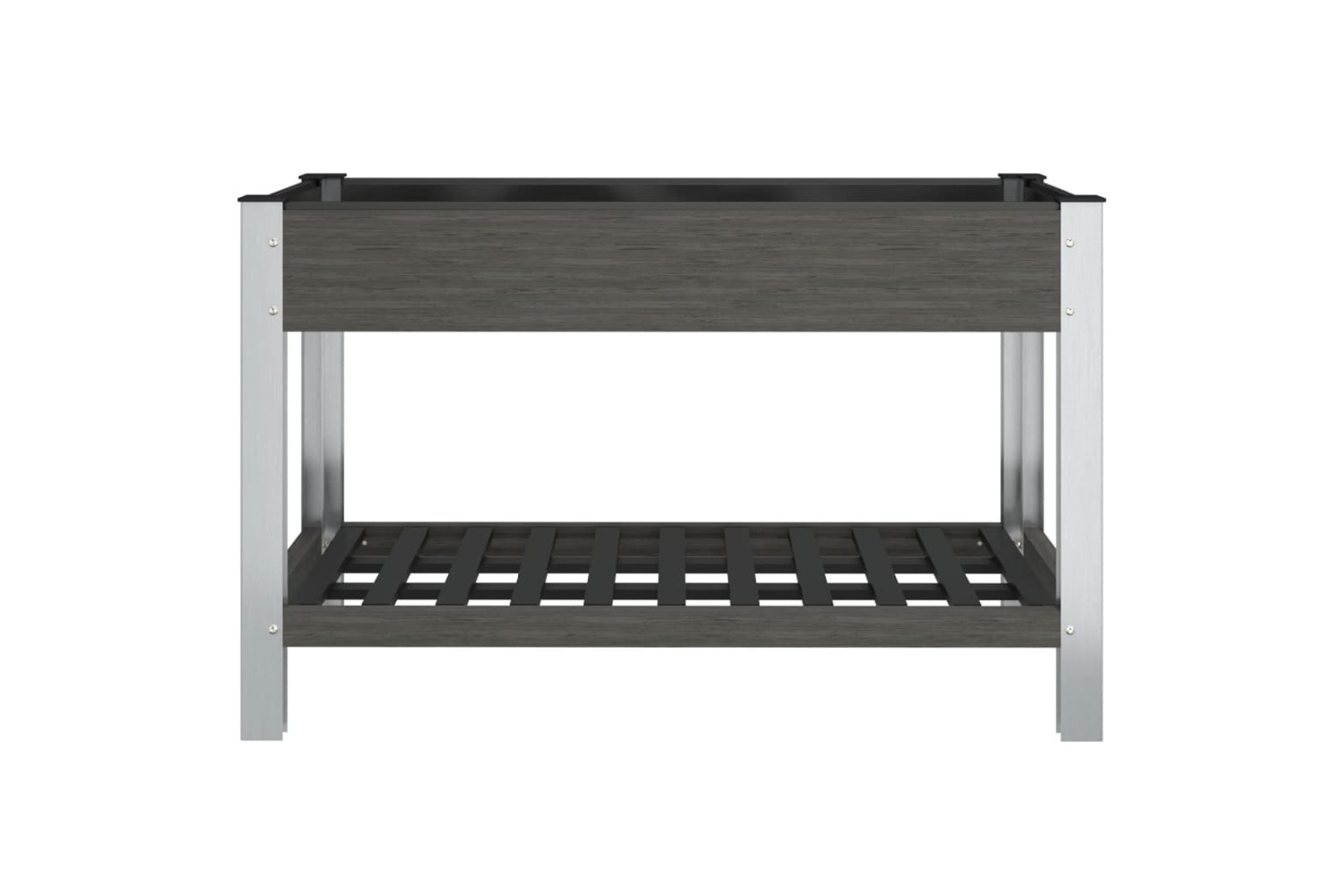 vidaXL 362570 Garden Raised Bed With Shelf Grey 120x50x75cm Wpc