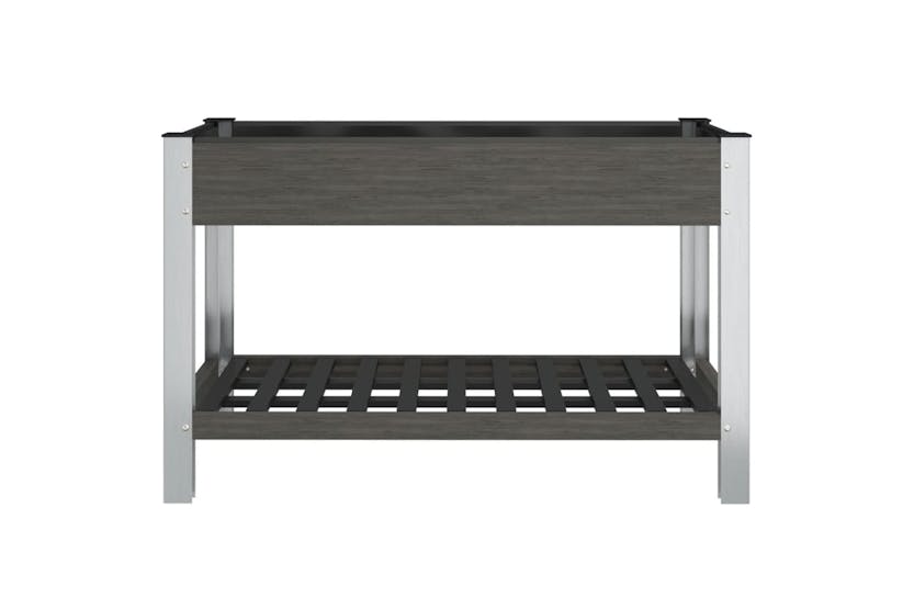 Vidaxl 362570 Garden Raised Bed With Shelf Grey 120x50x75 Cm Wpc