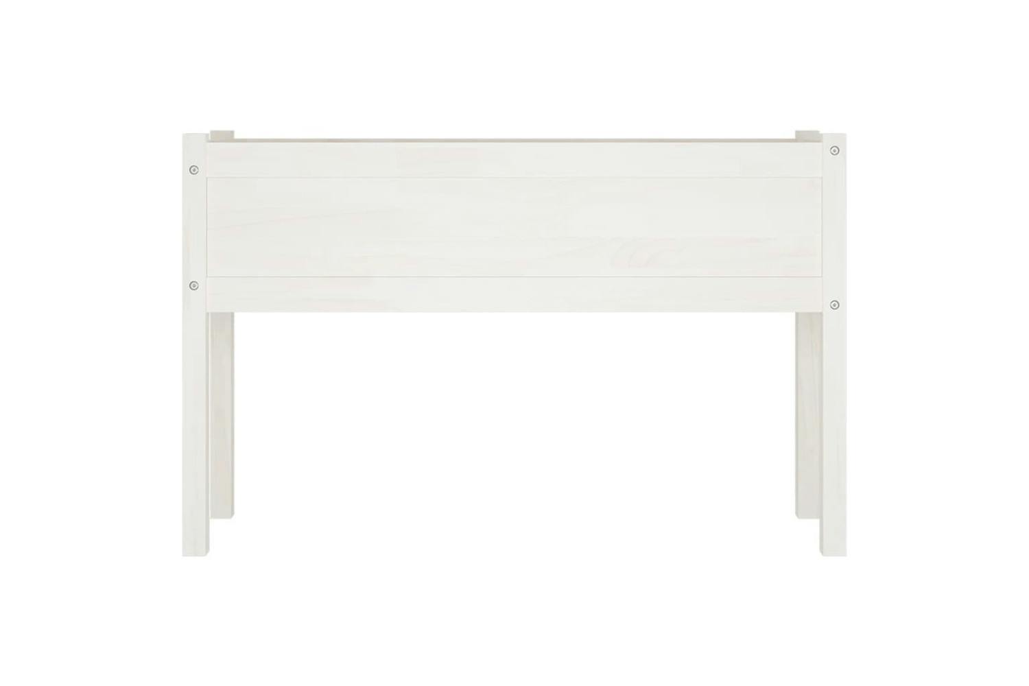 Vidaxl 810831 Garden Planter White 110x31x70 Cm Solid Pinewood