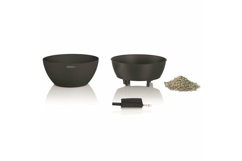 Lechuza 421450 Planter Cubeto Color 40 All-in-one Graphite Black 13842