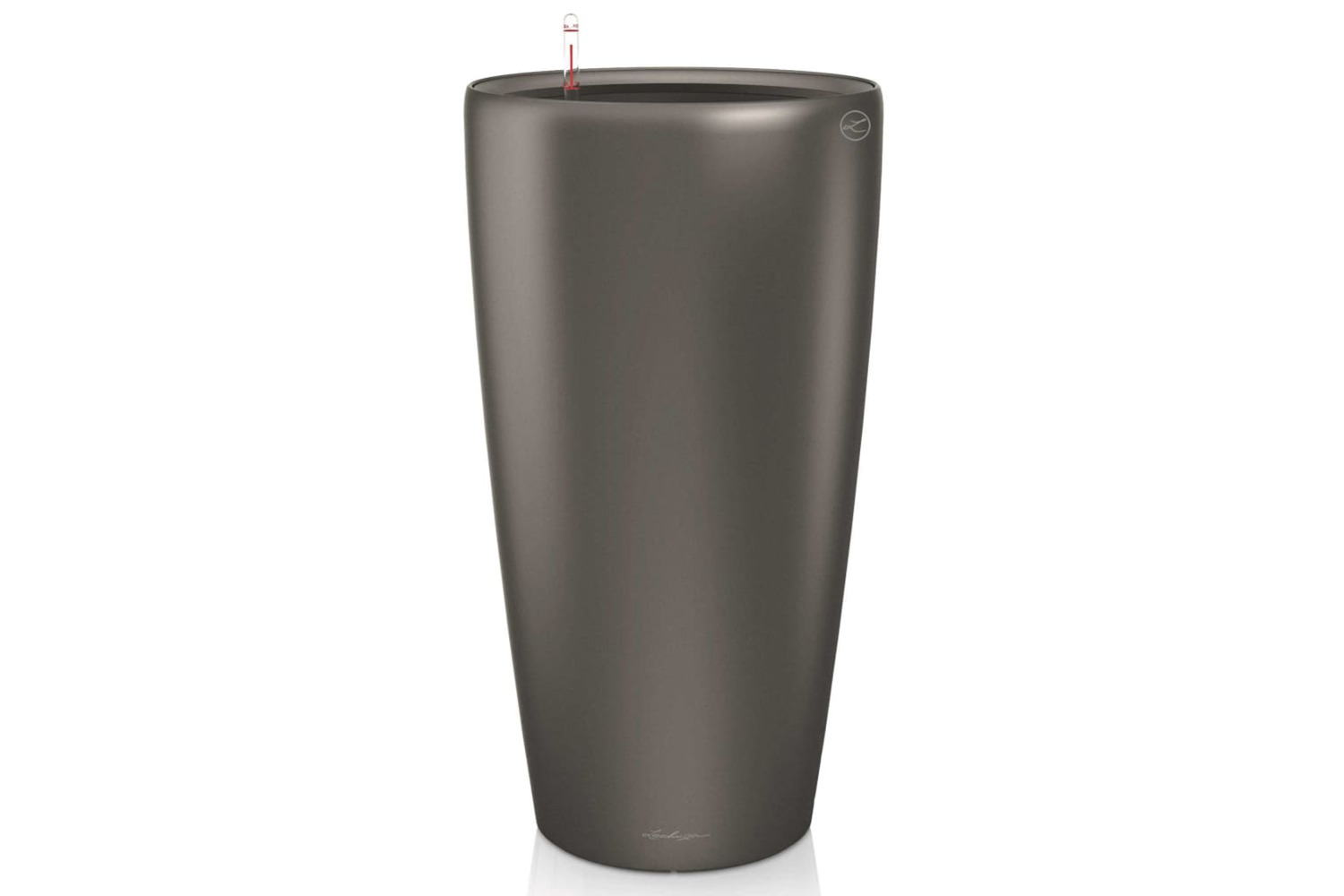 Lechuza Planter Rondo 40 All-in-one Charcoal Metallic 15743