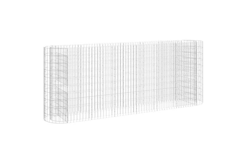 Vidaxl 152034 Gabion Raised Bed Galvanised Iron 260x50x100 Cm