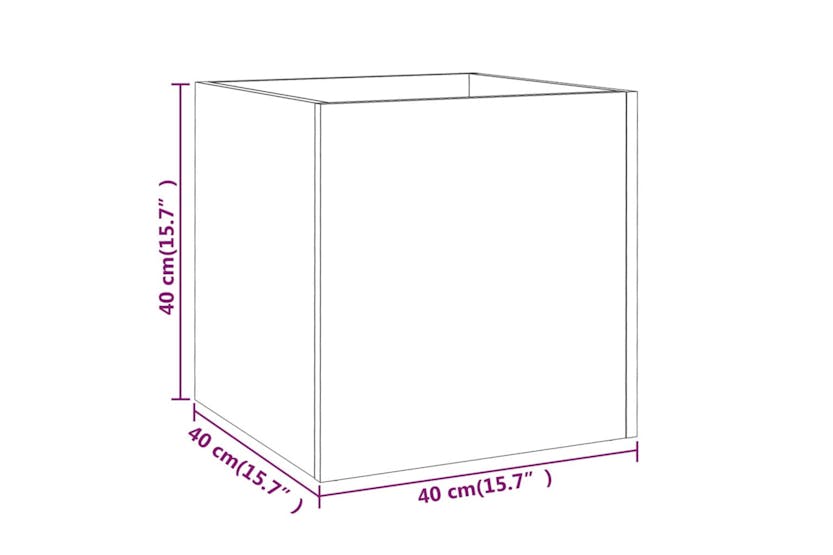 Vidaxl 808798 Planter Box High Gloss White 40x40x40 Cm Engineered Wood