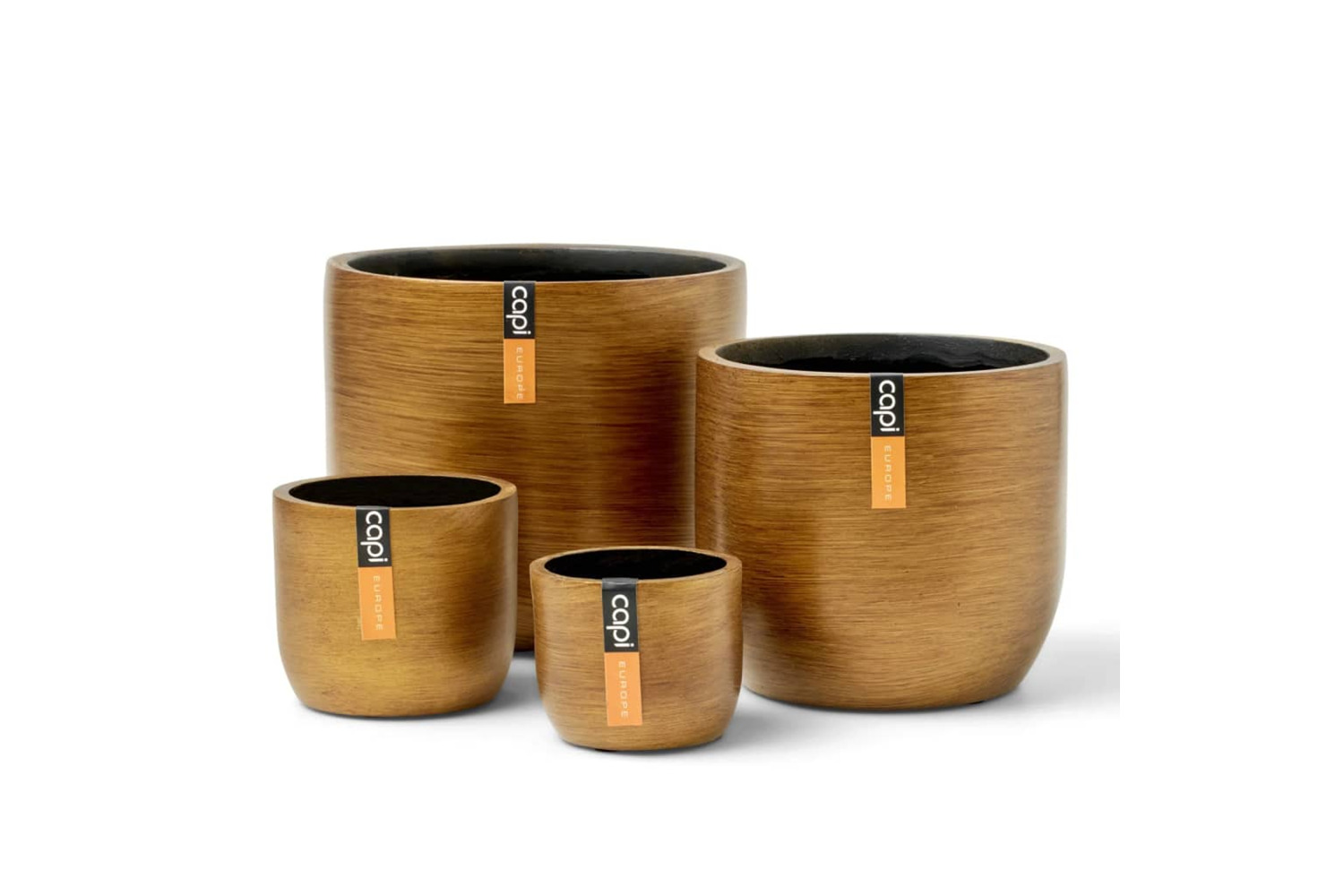 Capi 445504 4 Piece Planter Set Lux Retro Gold