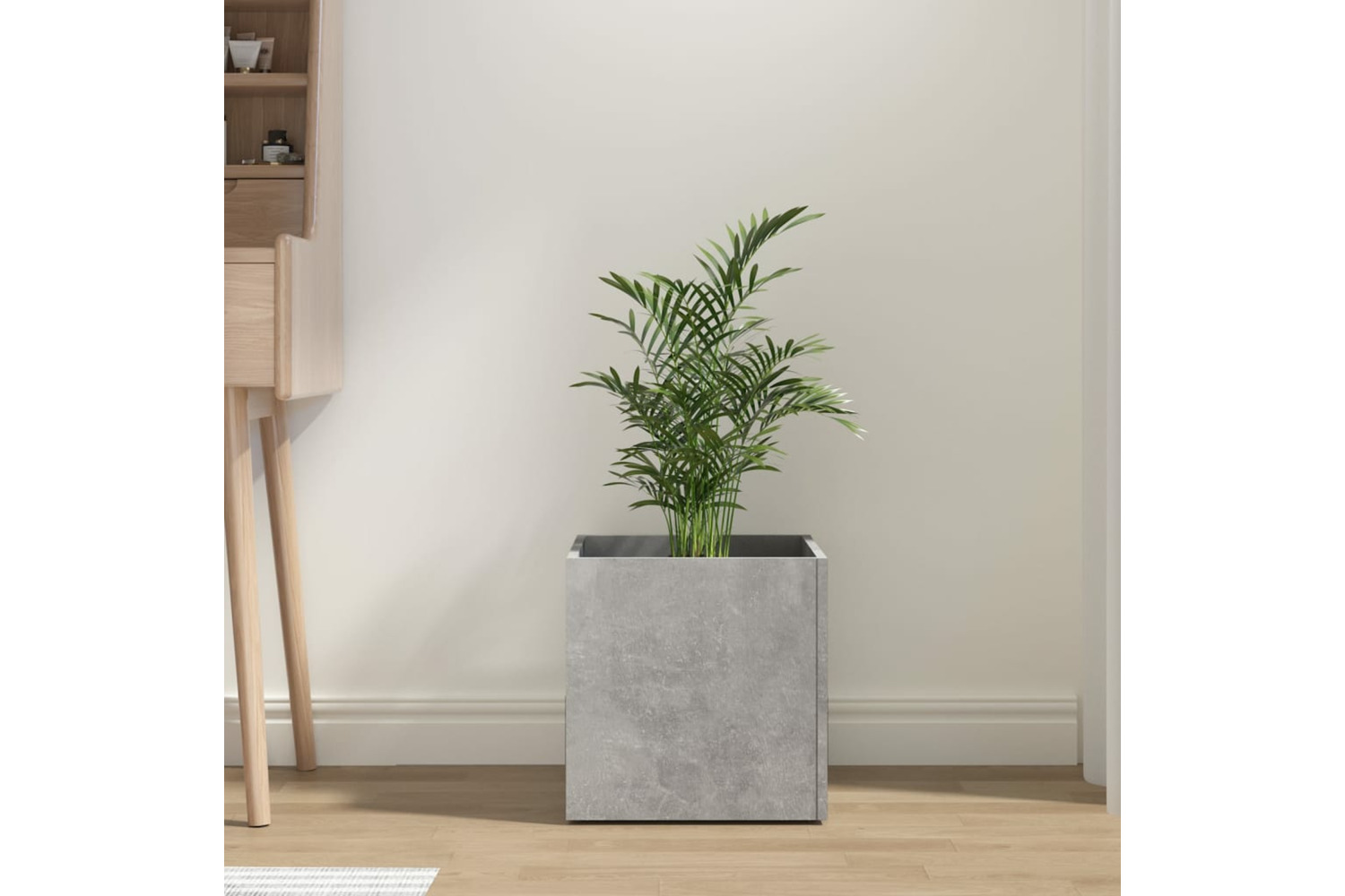vidaXL 808796 Planter Box Concrete Grey 40x40x40cm Engineered Wood
