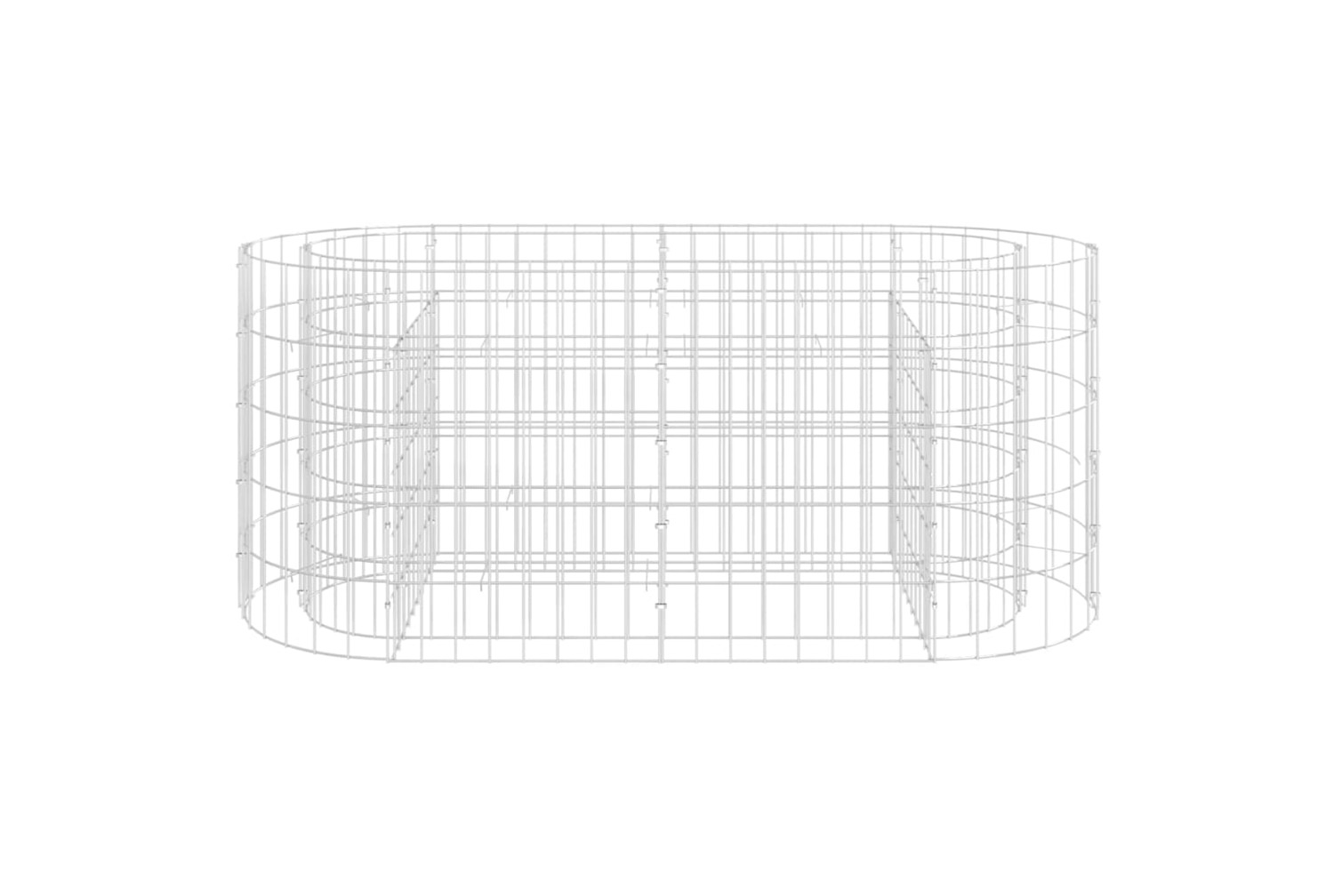 vidaXL 152024 Gabion Raised Bed Galvanised Iron 120x50x50cm