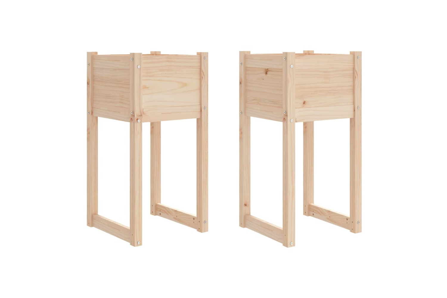 vidaXL 822123 Planters 2 Pcs 40x40x81cm Solid Wood Pine