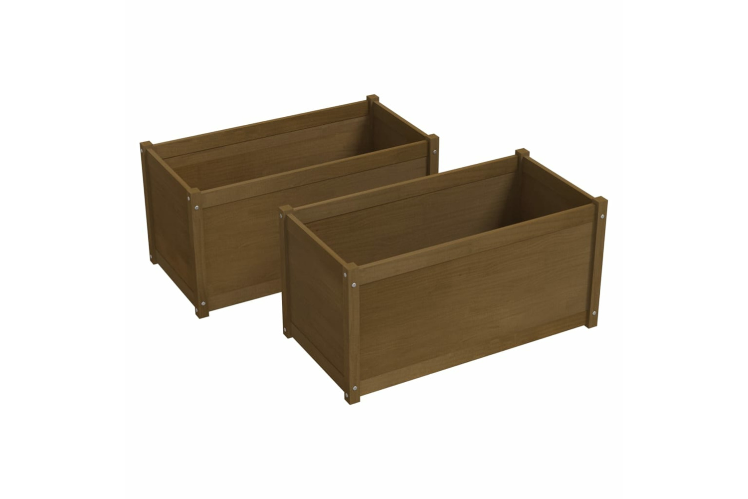 vidaXL 810731 Garden Planters 2 Pcs Honey Brown 100x50x50cm Solid Pinewood