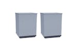 Vidaxl 364181 Planters 2 Pcs Light Grey 30x30x37 Cm Polypropylene