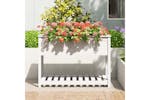 Vidaxl 823788 Planter With Shelf White 111.5x54x81 Cm Solid Wood Pine