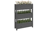 Vidaxl 823936 Planter Grey 77x25x104.5 Cm Solid Wood Pine