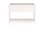 Vidaxl 823788 Planter With Shelf White 111.5x54x81 Cm Solid Wood Pine