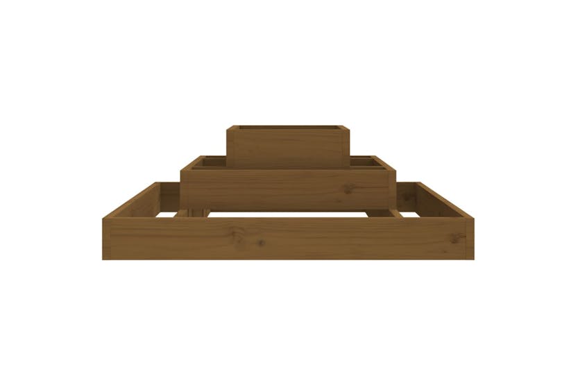 Vidaxl 823867 Planter Honey Brown 80x80x27 Cm Solid Wood Pine