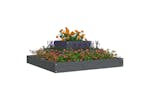 Vidaxl 823866 Planter Grey 80x80x27 Cm Solid Wood Pine