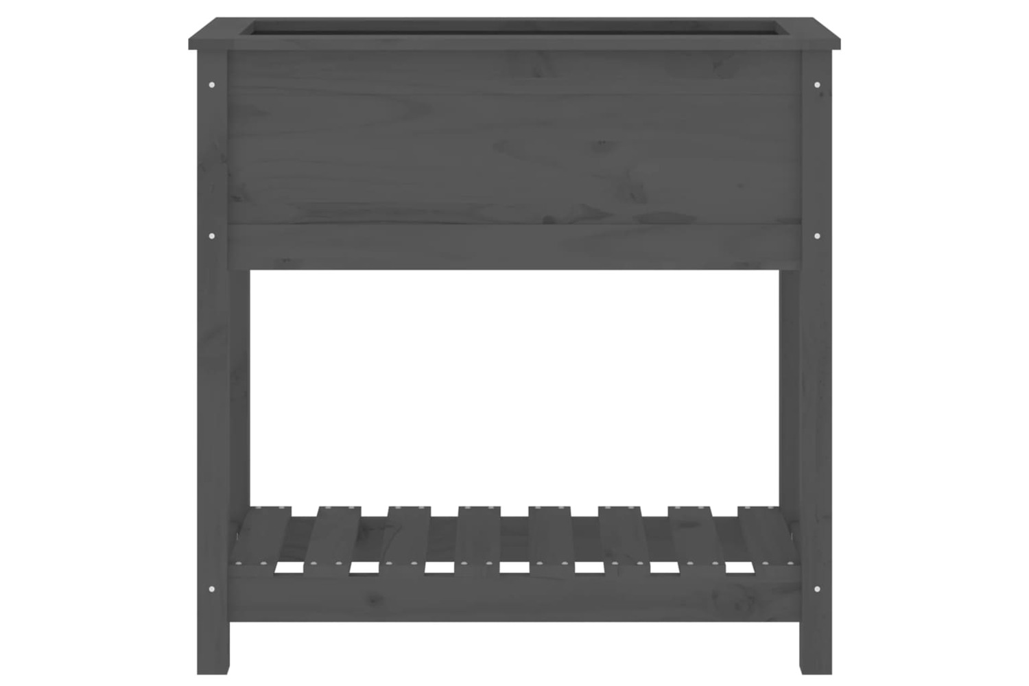 vidaXL 823761 Planter With Shelf Grey 82.5x34.5x81cm Solid Wood Pine