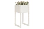 Vidaxl 822124 Planter White 40x40x81 Cm Solid Wood Pine