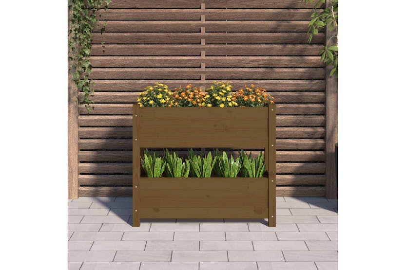 Vidaxl 823944 Planter Honey Brown 77x25x66 Cm Solid Wood Pine