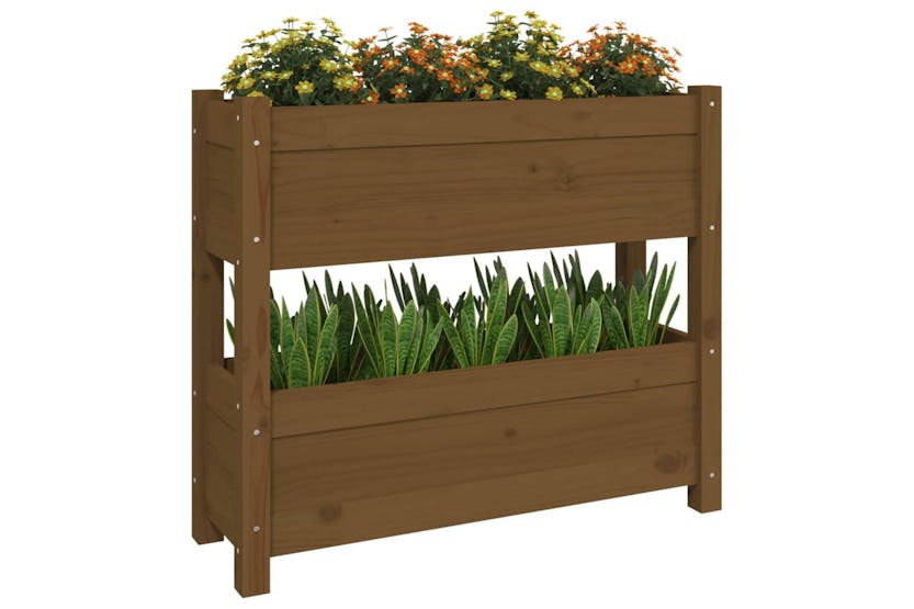 Vidaxl 823944 Planter Honey Brown 77x25x66 Cm Solid Wood Pine