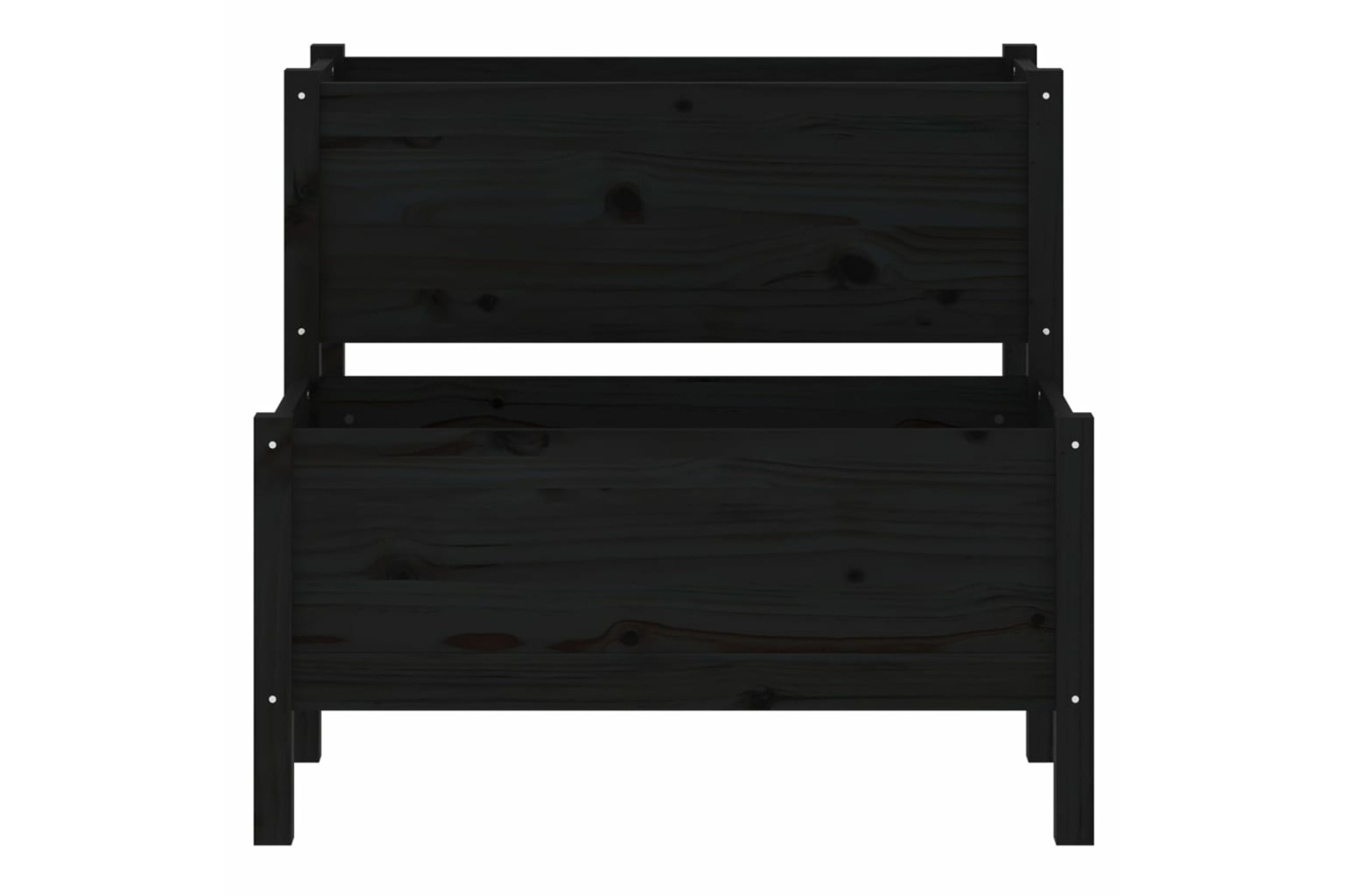 vidaXL 822261 Planter Black 84.5x84x75cm Solid Wood Pine