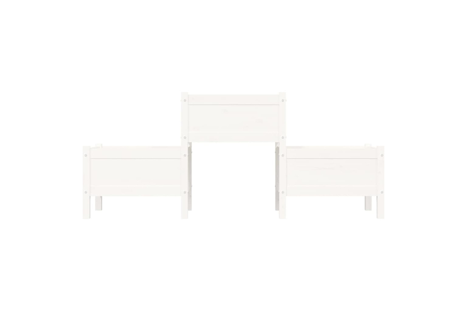 vidaXL 822248 Planter White 178.5x44x75cm Solid Wood Pine