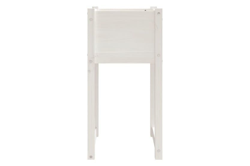 Vidaxl 822124 Planter White 40x40x81 Cm Solid Wood Pine