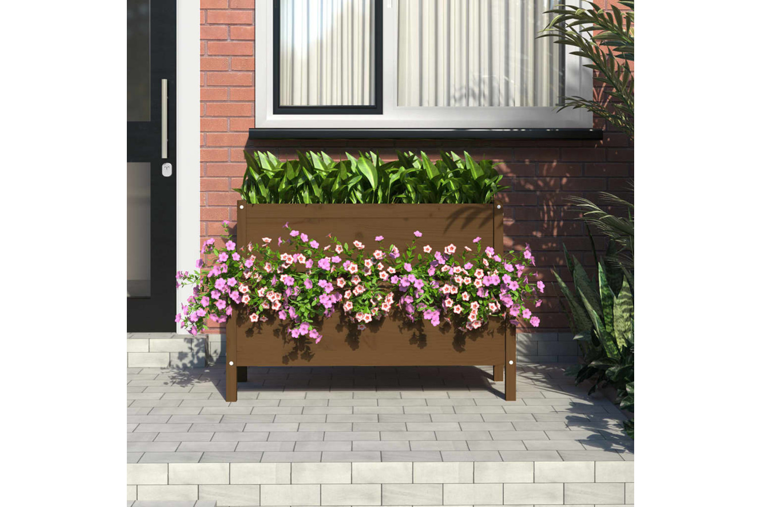 vidaXL 822265 Planter Honey Brown110x84x75cm Solid Wood Pine