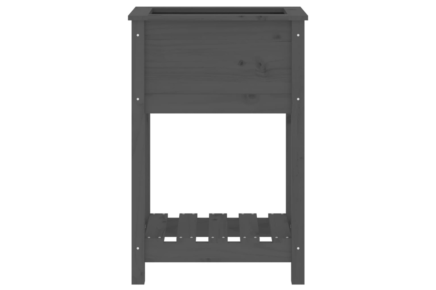 vidaXL 823754 Planter With Shelf Grey 54x34.5x81cm Solid Wood Pine