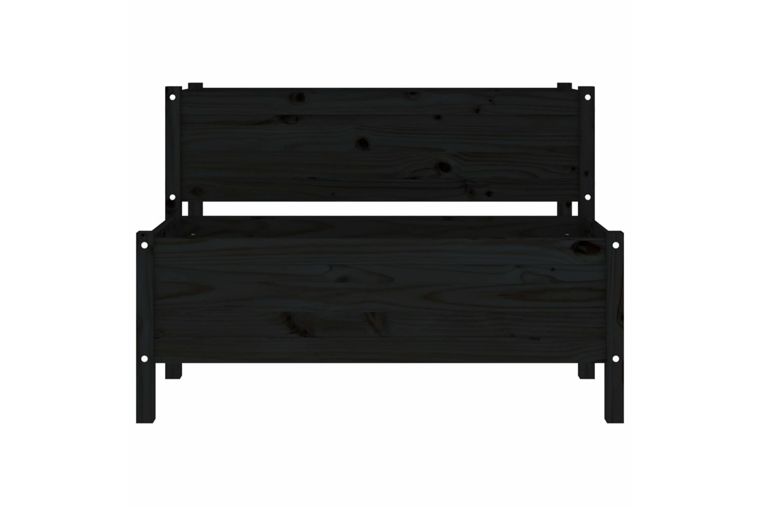 vidaXL 822266 Planter Black 110x84x75cm Solid Wood Pine