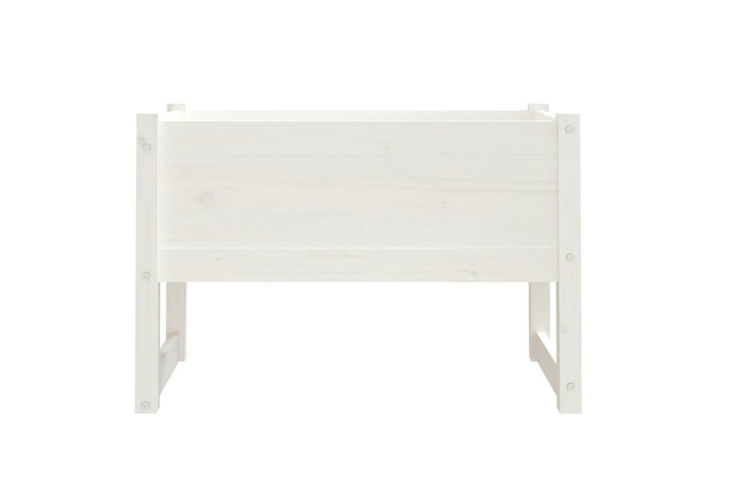 Vidaxl 822118 Planter White 78x40x52 Cm Solid Wood Pine