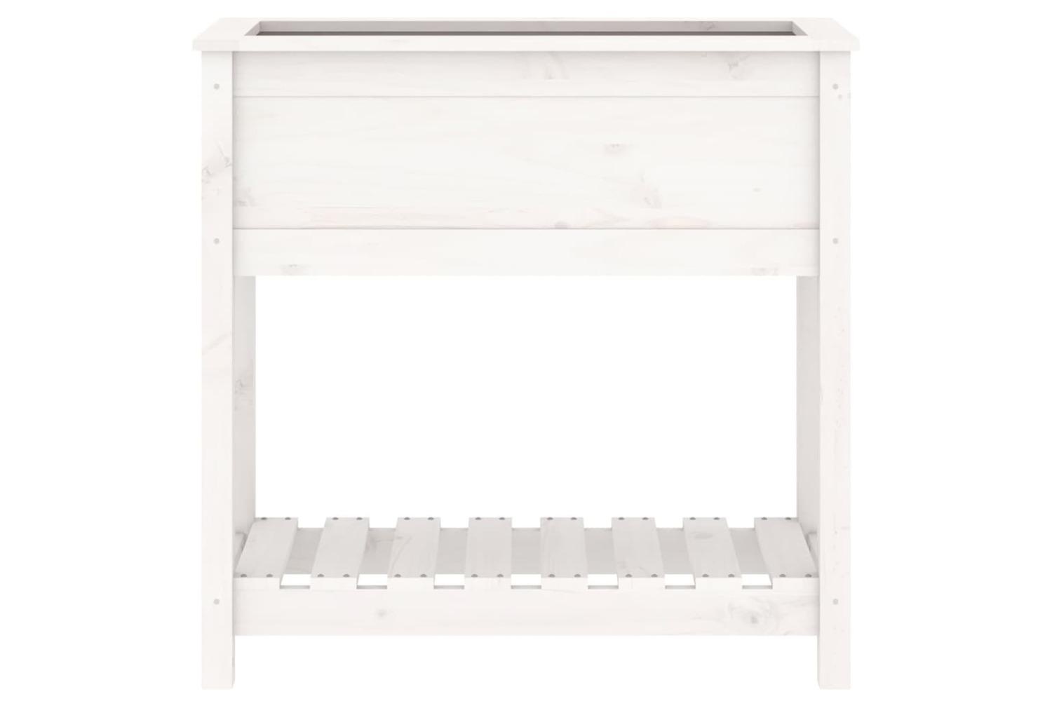 vidaXL 823760 Planter With Shelf White 82.5x34.5x81cm Solid Wood Pine