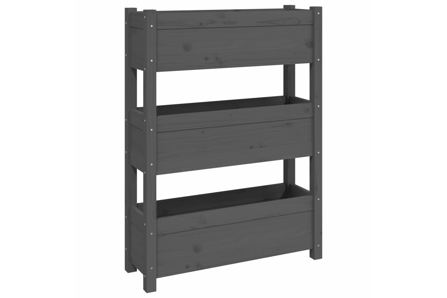 vidaXL 823936 Planter Grey 77x25x104.5cm Solid Wood Pine