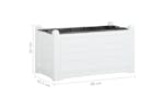 Vidaxl 331329 Flower Box White 80x42.5x42 Cm Pp