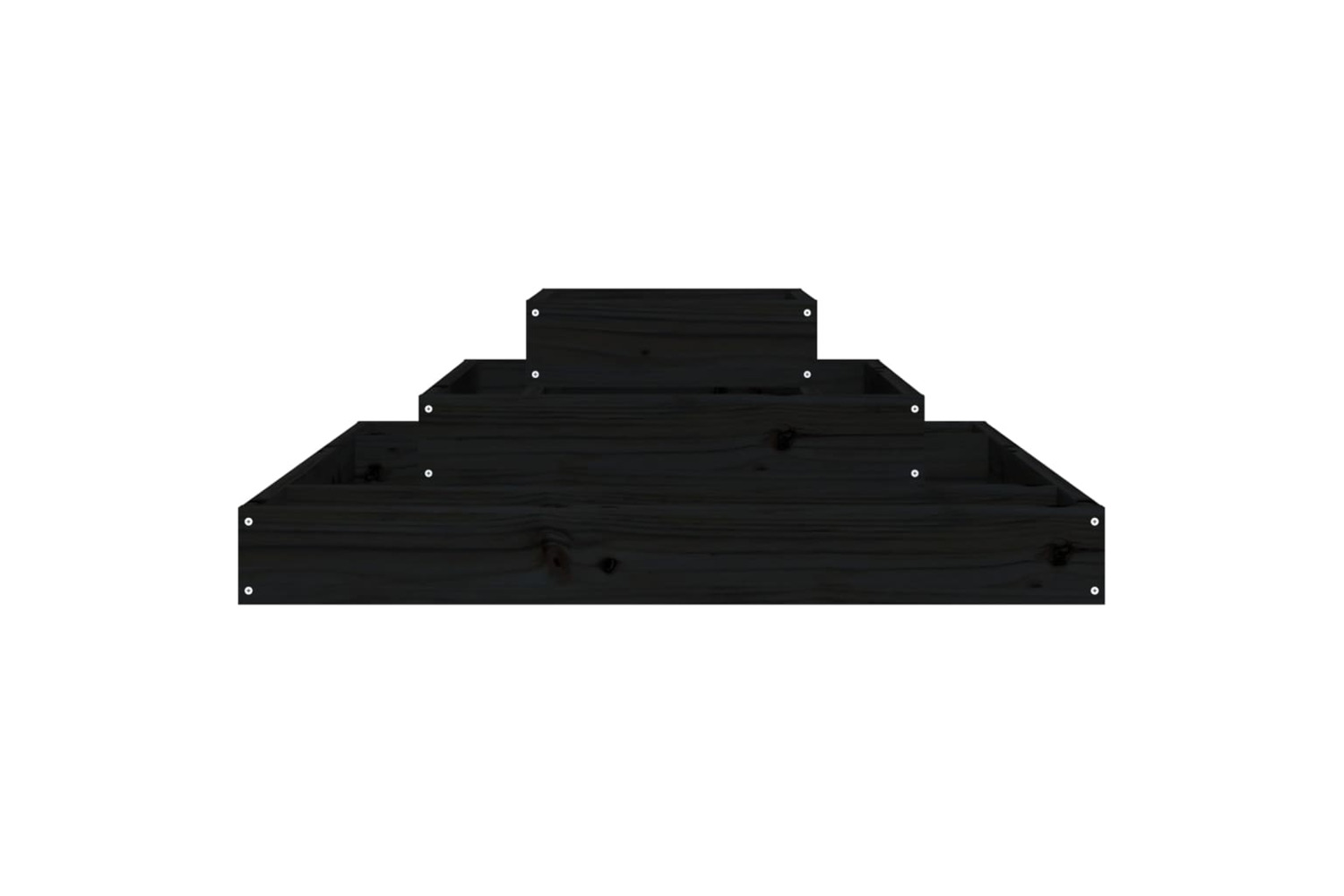 vidaXL 823868 Planter Black 80x80x27cm Solid Wood Pine